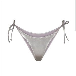 NWT SKIMS METALLIC BIKINI BOTTOMS